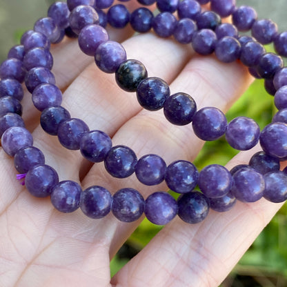 Lepidolite Bracelet, 6mm