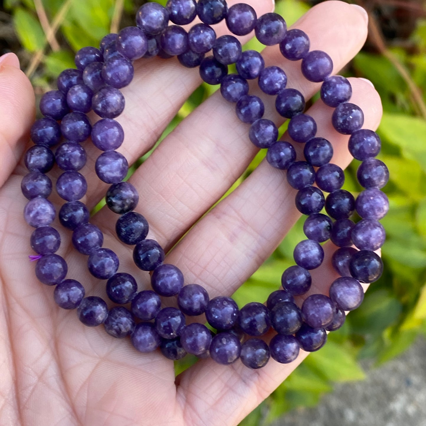 Lepidolite Bracelet, 6mm