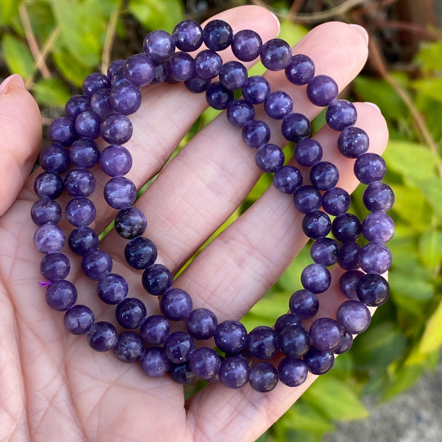 Lepidolite Bracelet, 6mm