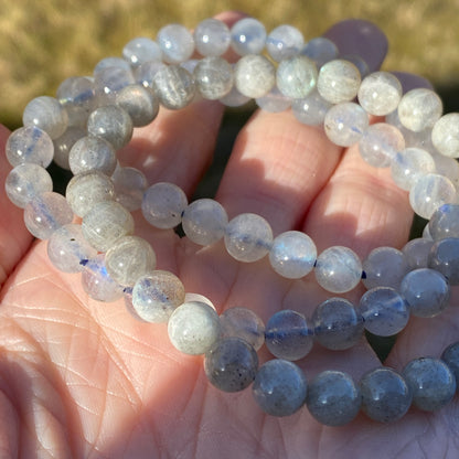 Flashy Labradorite Bracelet, 7mm