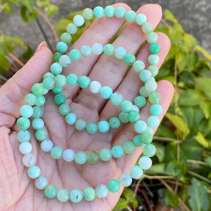 Chrysoprase Bracelet, 6mm