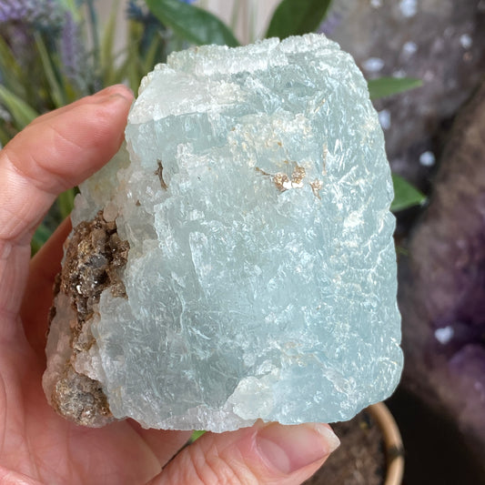 Unusual Water-Etched Aquamarine Crystal, 1lb