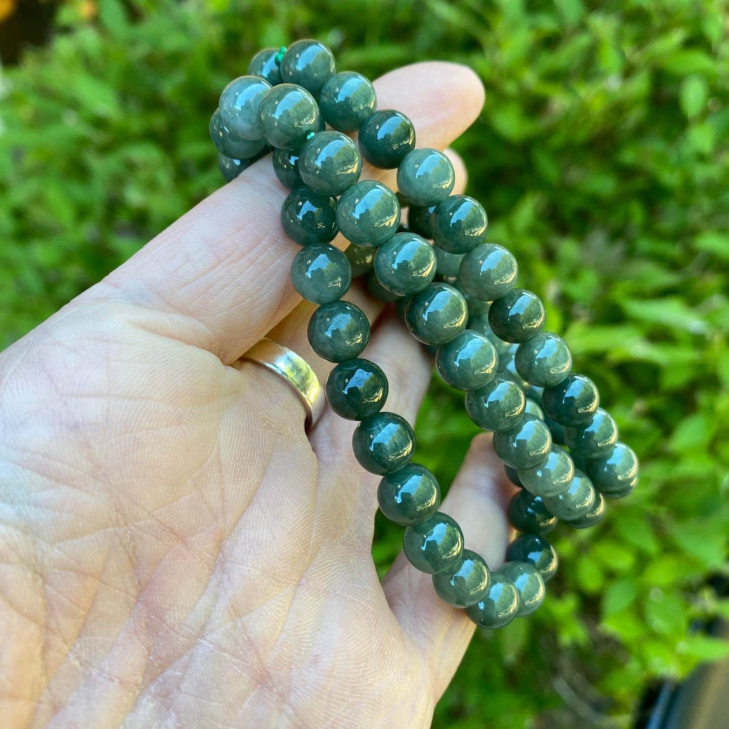 Green Burma Jade Bracelet, 8mm