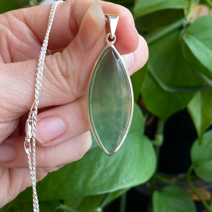 Jade Pendant, Sterling Silver