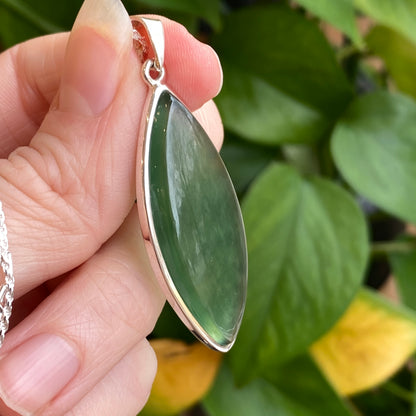 Jade Pendant, Sterling Silver