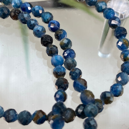 Kyanite Bracelet, 4mm Faceted Bead