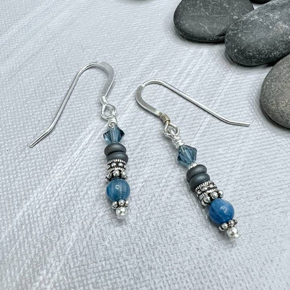 Rainstorm Kyanite Jewelry Collection, Handmade in Wisconsin