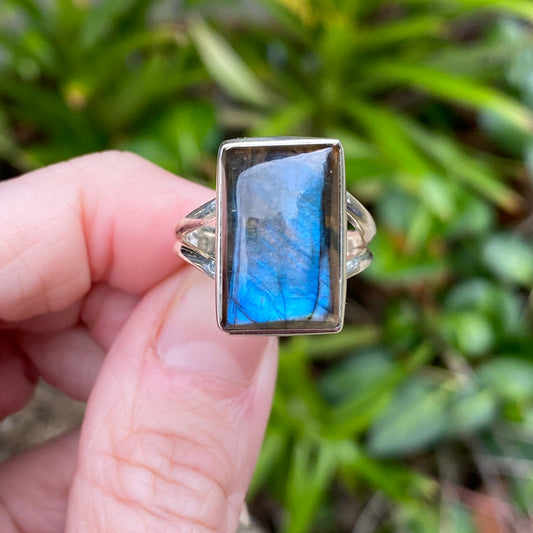 Labradorite Ring, Size 8