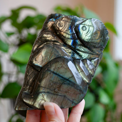 Labradorite Sealife Carving