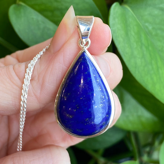 Lapis Lazuli Pendant, Sterling Silver