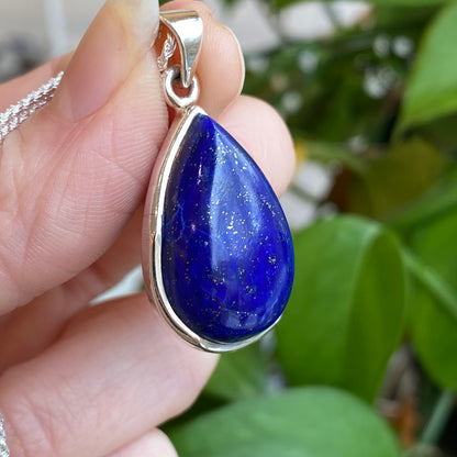 Lapis Lazuli Pendant, Sterling Silver