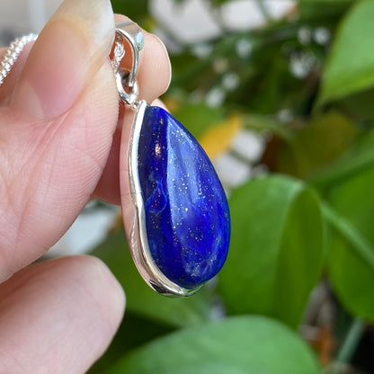 Lapis Lazuli Pendant, Sterling Silver