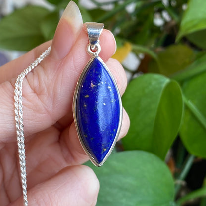 Lapis Lazuli Pendant, Sterling Silver