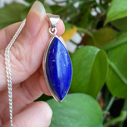 Lapis Lazuli Pendant, Sterling Silver