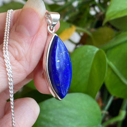 Lapis Lazuli Pendant, Sterling Silver