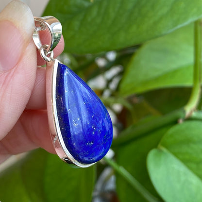 Lapis Lazuli Pendant, Sterling Silver