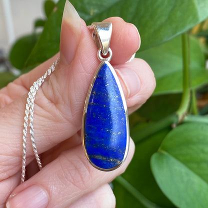 Lapis Lazuli Pendant, Sterling Silver