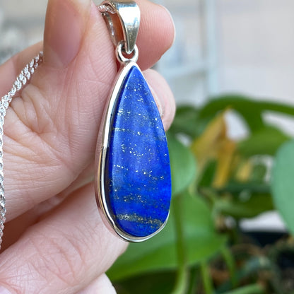 Lapis Lazuli Pendant, Sterling Silver