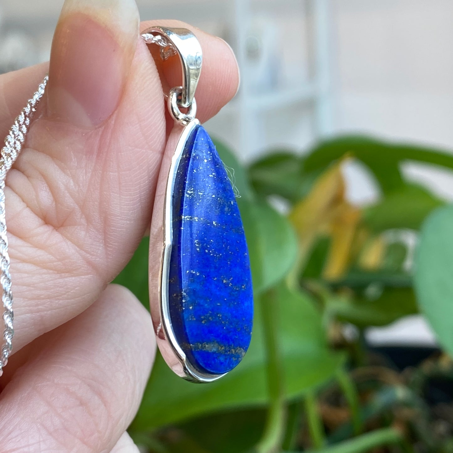 Lapis Lazuli Pendant, Sterling Silver