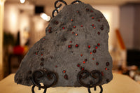 Garnet in Graphite from Red Embers Mine, Erving, Massachusetts