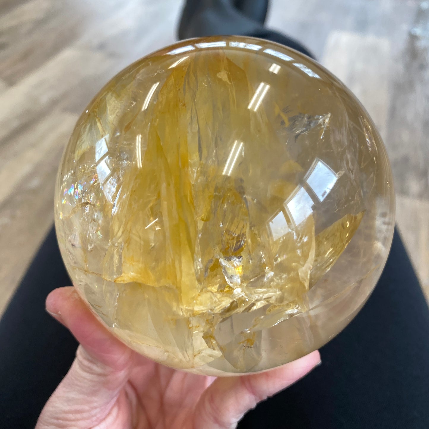 Gold Quartz Sphere, 4in