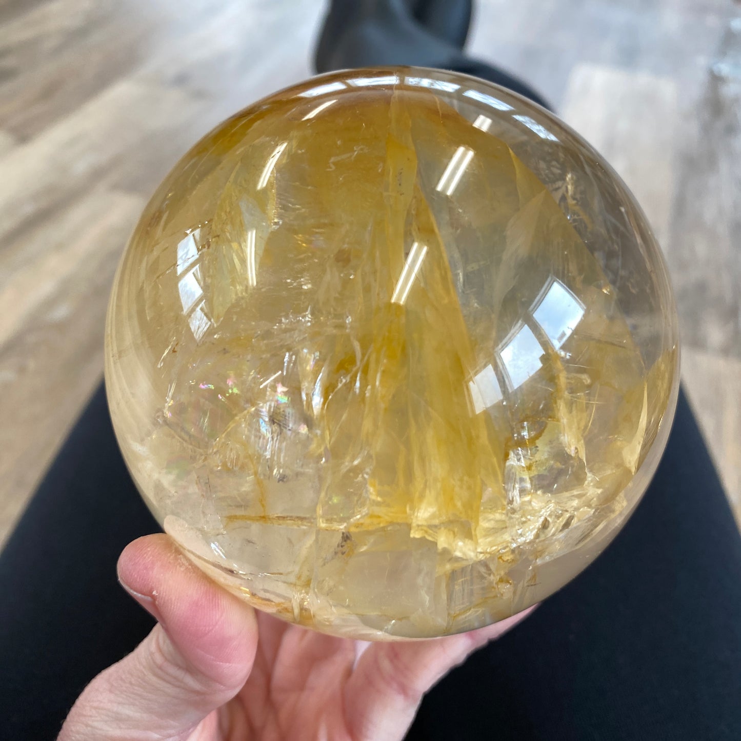 Gold Quartz Sphere, 4in