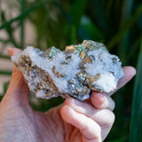 Unusual Self Healed Pyrite Cluster in Quartz, Daye Mine