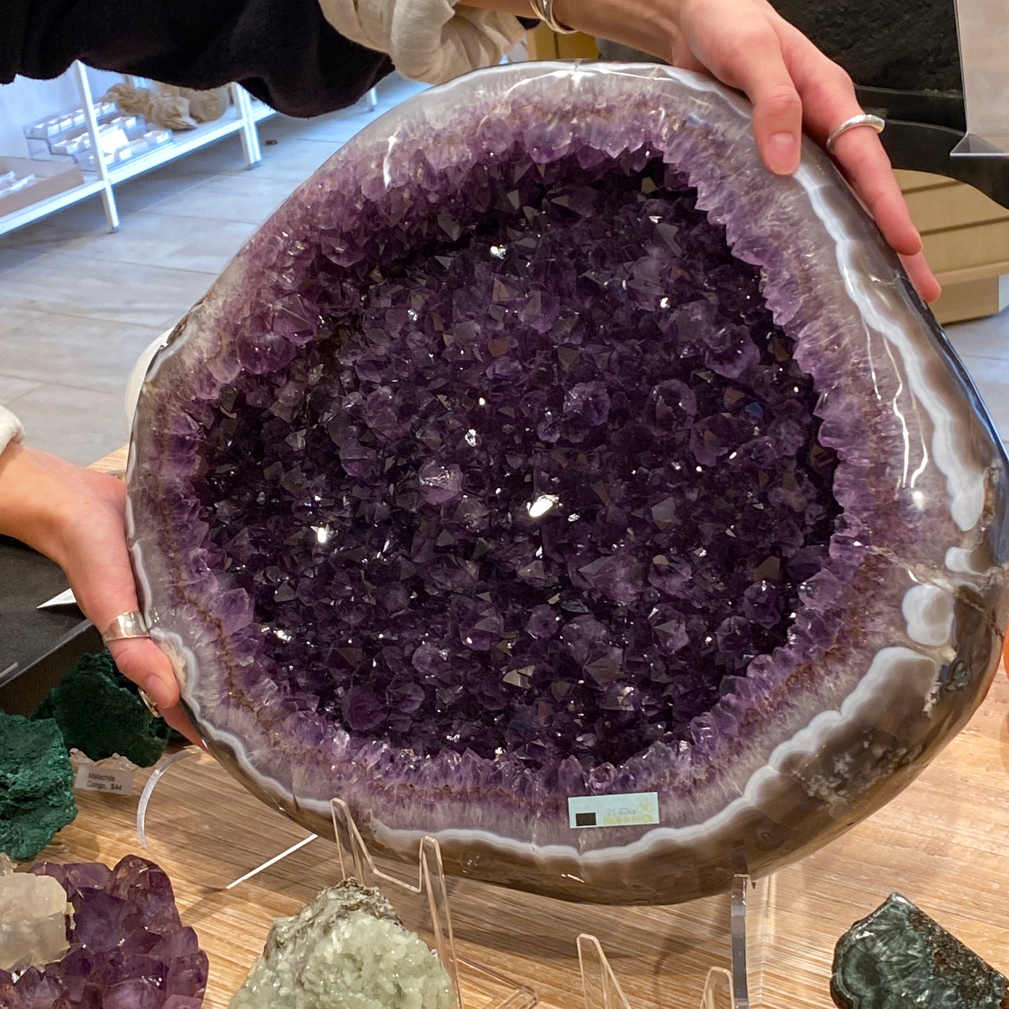 Stunning Amethyst Geode Showpiece, Round, 90's Brazil, 47lbs