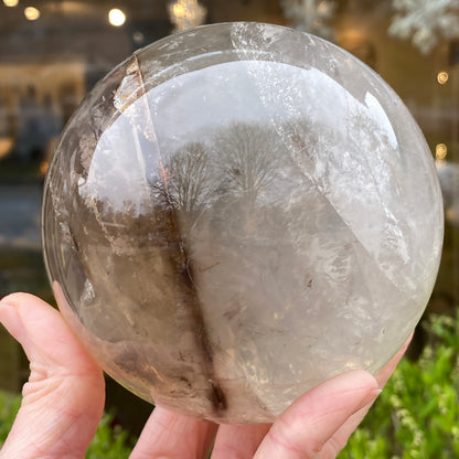 Large Smoky Quartz Sphere, 4in