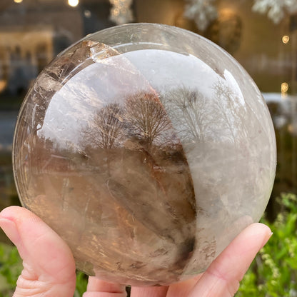 Large Smoky Quartz Sphere, 4in