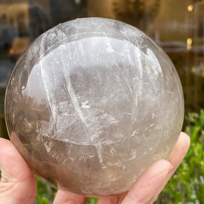 Large Smoky Quartz Sphere, 4in