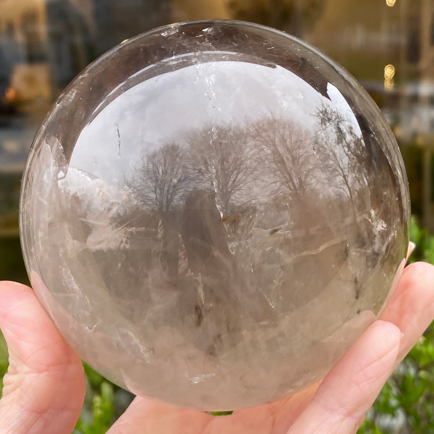 Large Smoky Quartz Sphere, 4in