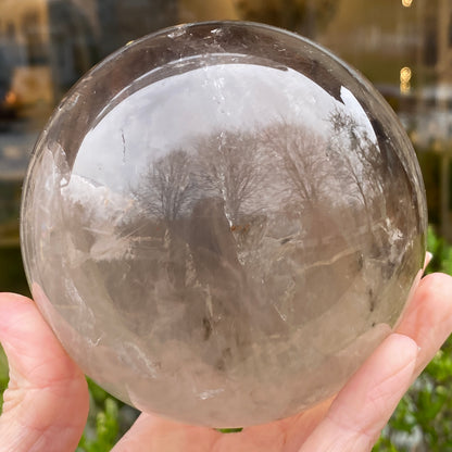 Large Smoky Quartz Sphere, 4in