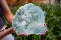 Green Aragonite Slab from Spain
