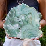 Green Aragonite Slab from Spain