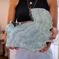 Green Aragonite Slab from Spain