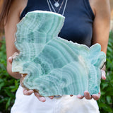 Green Aragonite Slab from Spain