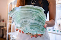 Green Aragonite Slab from Spain