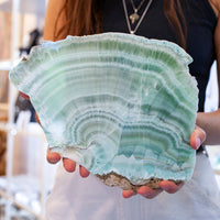 Green Aragonite Slab from Spain
