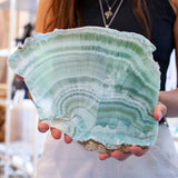 Green Aragonite Slab from Spain