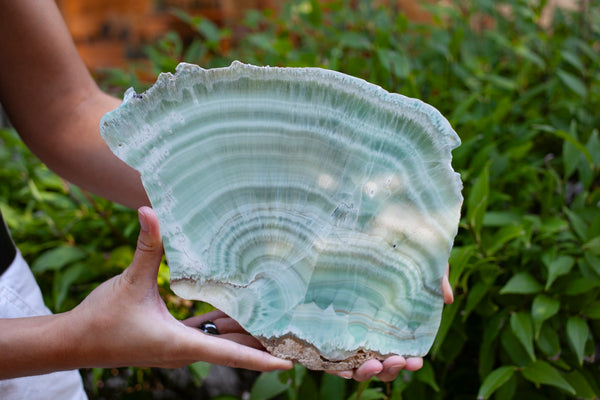 Green Aragonite Slab from Spain
