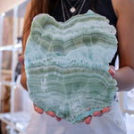 Green Aragonite Slab from Spain
