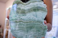 Green Aragonite Slab from Spain