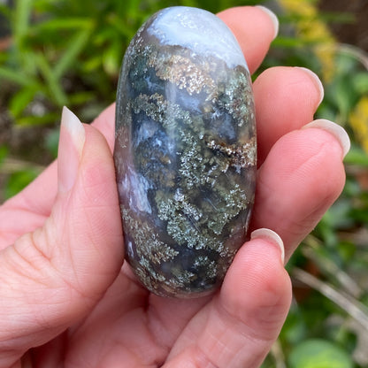 Moss Agate Palm Stone