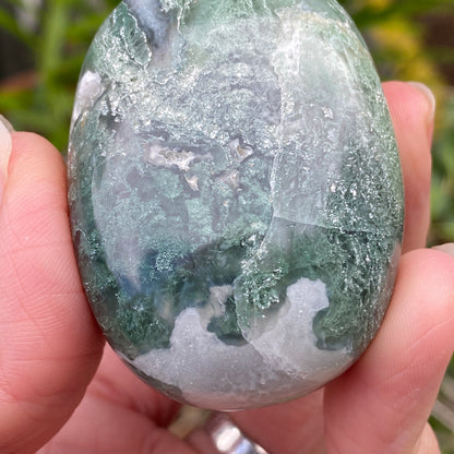 Moss Agate Palm Stone