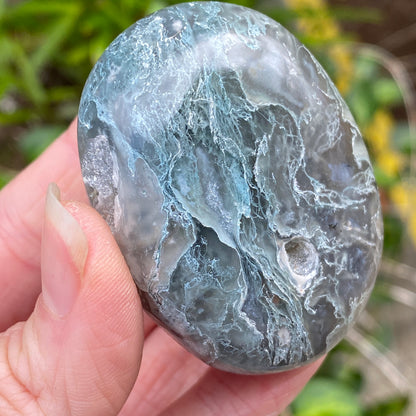 Moss Agate Palm Stone
