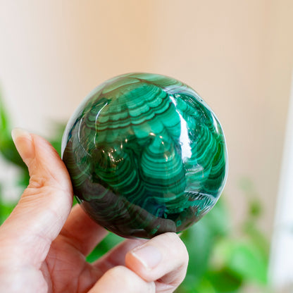 Solid Malachite Sphere, 65mm