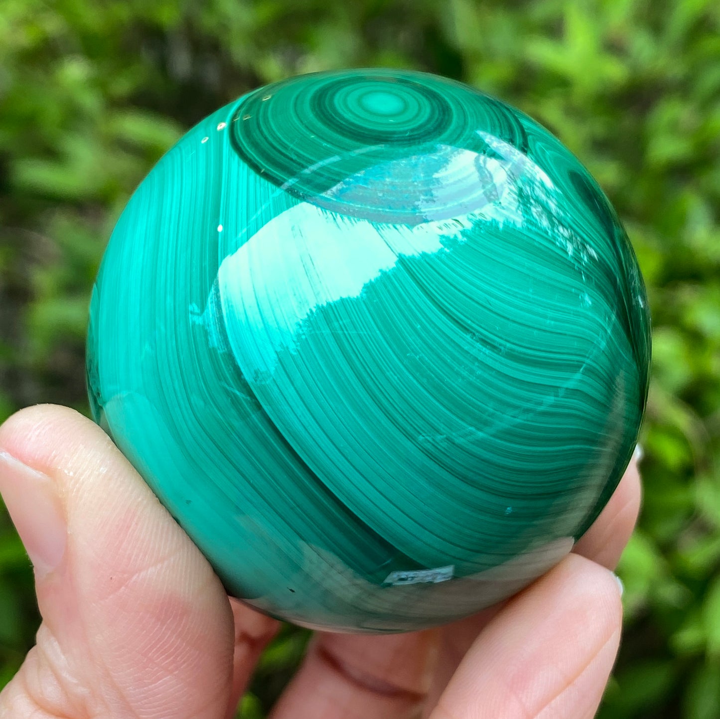 Malachite Sphere, Chatoyant