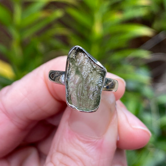 Moldavite Ring, Size 6