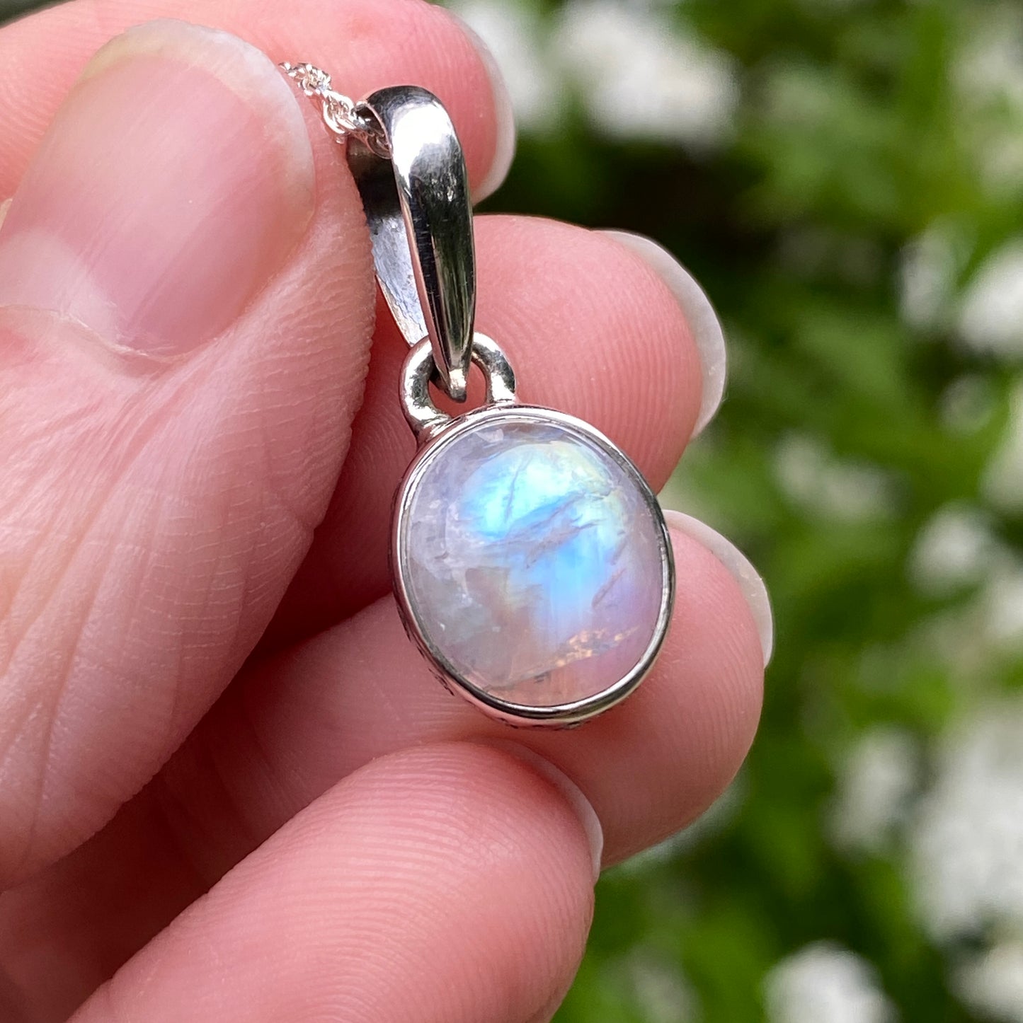 Round Moonstone Pendant